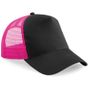 Beechfield Casquette Snapback trucker black/fuchsia