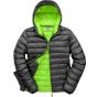 Result Mens Snow Bird hooded jacket black/lime