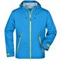 James&Nicholson Men´s Outdoor Jacket aqua/acid_yellow