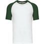 Kariban Baseball - T-shirt bicolore manches courtes white/forest_green