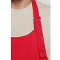 Kariban Tablier coton avec poche red