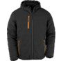 Result Black compass padded winter jacket black/orange