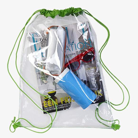 Transparent PVC Drawstring Backpack L-merch