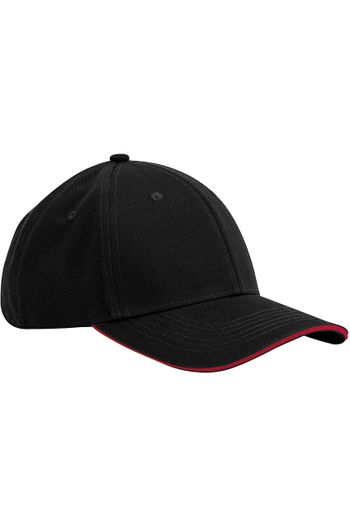 Image produit Casquette classique 6 panneaux en coton biologique EarthAware  - visière sandwich