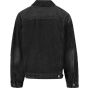 Build Your Brand Heavy Ounce Boxy Denim Jacket Black washed