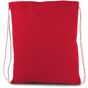 Kimood Petit sac à dos en coton bio avec cordelettes hibiscus_red