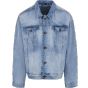 Build Your Brand Heavy Ounce Boxy Denim Jacket New light blue washed