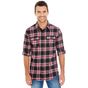 Burnside Woven Plaid Flannel Shirt red_check