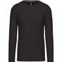 kariban T-shirt homme manches longues encolure ronde - dark_grey - M