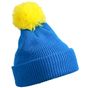 Myrtle Beach Pompon Hat with Brim azur/yellow