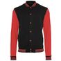 Build Your Brand Sweat College Jacket black/red