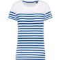 Kariban T-shirt marin col rond Bio femme white/royal_blue_stripe