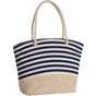 Kimood Sac shopping style marin en toile de jute  natural/navy