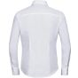 Russell Chemise en Popeline Polyester Coton cintrée manches longues femme white