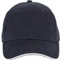 K-up Casquette en coton biologique à sandwich contrasté - 6 panneaux navy_blue/white
