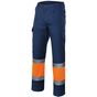 Velilla Pantalon bicolore haute visibilité navy/fluo_orange