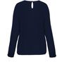 Kariban Blouse crêpe manches longues femme deep_sea_blue