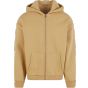 Build Your Brand Fluffy Zip Hoody union_beige