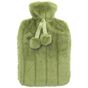 Ribbon Bouillotte et housse en fausse fourrure classique de luxe sage
