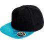 Result Bronx Glitter Flat Peak Snapback Cap black/turquoise