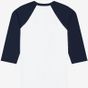 Bella Unisex 3/4 sleeve baseball tee white/navy