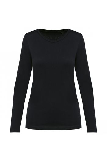 Image produit T-shirt Supima® col rond manches longues femme