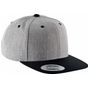 K-up Casquette visière plate - 6 panneaux heather_grey/black