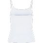Build Your Brand Ladies Stretch Jersey Short Slim Top White