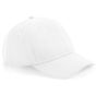 Beechfield Casquette à 5 panneaux en coton biologique white