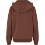 Build Your Brand Ladies Fluffy Zip Hoody Chocolate brown