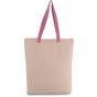 Kimood Sac shopping à soufflet avec poignées contrastées natural/dark_pink