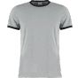 Kustom Kit Fashion Fit Ringer Tee Light grey marl / Black