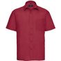 Russell Collection Men’s short sleeve classic polycotton poplin shirt - classic_red - M