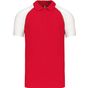 Kariban Polo Baseball red/white