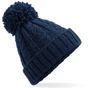 Beechfield Bonnet en laine mélangée torsadée navy