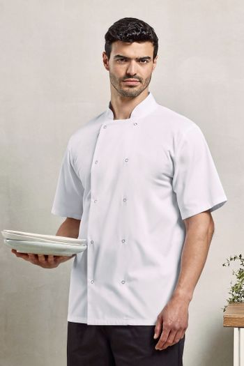 Image produit Veste de cuisine à manches courtes et à boutons-pression