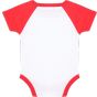 Larkwood Short Sleeved Baseball Bodysuit white/red