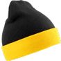 Result Recycled Black Compass beanie black/yellow