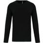 Kariban T-shirt col rond manches longues homme black