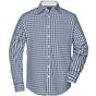 James&Nicholson Men´s Checked Shirt navy/white