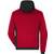 James&Nicholson Men´s Padded Hybrid Jacket red_melange/black