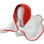 A&R Serviette à capuche pour bébé Babiezz® White / Fire red / Fire red