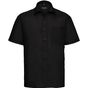 Russell Collection Men’s short sleeve classic polycotton poplin shirt black