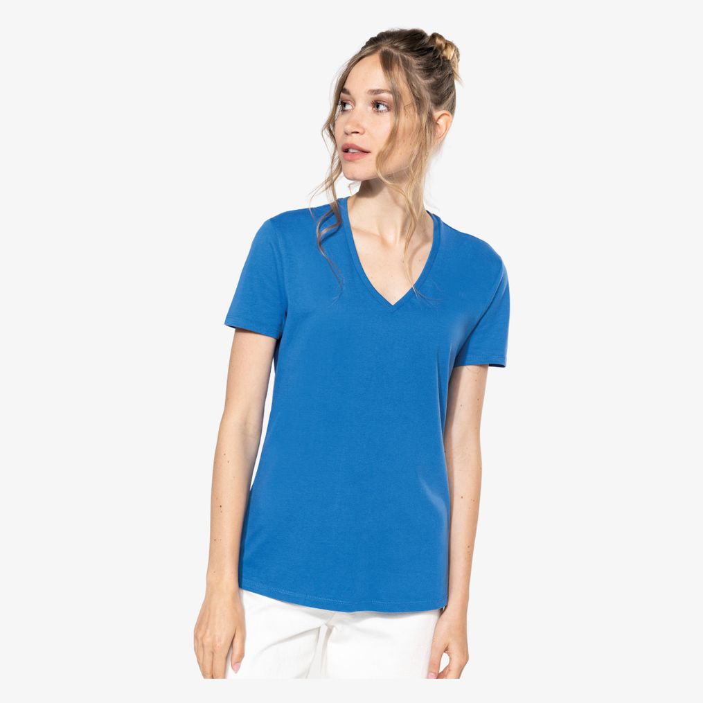 T-shirt BIO150 col V femme kariban