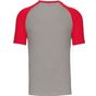 Kariban Baseball - T-shirt bicolore manches courtes light_grey/red