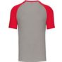 kariban Baseball - T-shirt bicolore manches courtes light_grey/red