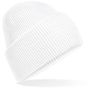 Beechfield Bonnet classique à large revers et pinces invisibles white