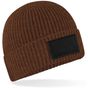 Beechfield Bonnet tendance à patch walnut/black