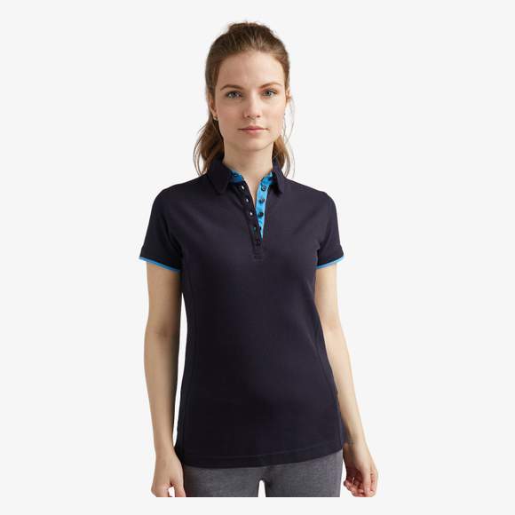 LADIES CONTRAST POLO SHIRT  Front Row