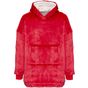 Ribbon Le sweat à capuche Ribbon pour enfants de style sherpa, confortable, réversible et oversize red